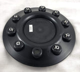Lorenzo Wheels Flat Black Custom Wheel Center Caps WL028L163 (4 CAPS) - Wheelcapking