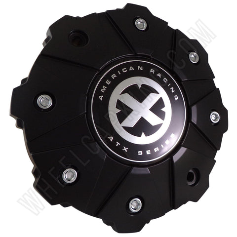 American Racing Wheels ATX Series Flat Black Custom Wheel Cap Caps Set of 4 # SC-186B NEW! - Wheelcapking