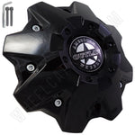 American Outlaw Wheels Gloss Black Custom Wheel Center Caps # BC-845 (1 CAP) - Wheelcapking