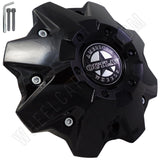American Outlaw Wheels Gloss Black Custom Wheel Center Caps # BC-845 (4 CAPS) - Wheelcapking
