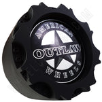 American Outlaw Wheels Flat Black Custom Wheel Center Caps # BC-895 (4 CAPS) - Wheelcapking