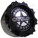 American Outlaw Wheels Gloss Black Custom Wheel Center Cap # BC-895 (4 CAPS) - Wheelcapking