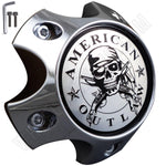American Outlaw Wheels Chrome Custom Wheel Center Caps # BC-786S (4 CAPS) - Wheelcapking