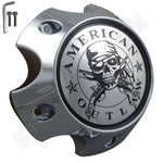 American Outlaw Wheels Chrome / Chrome Logo Custom Wheel Center Caps # BC-787S (1 CAP) - Wheelcapking