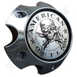 American Outlaw Wheels Chrome Custom Wheel Center Caps # BC-787 (4 CAPS) - Wheelcapking