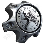 American Outlaw Wheels Chrome Custom Wheel Center Caps # BC-788 (4 CAPS) - Wheelcapking