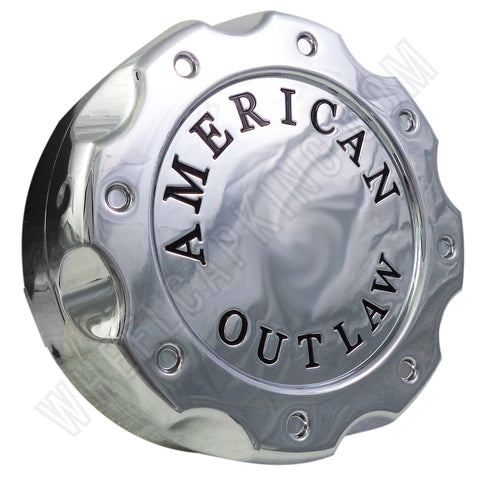American Outlaw Wheels BC-671Z Chrome Custom Wheel Center Caps (Set of 4) - Wheelcapking