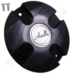 Anella Wheels Gloss Black Custom Wheel Center Caps # C172 (1 CAP) - Wheelcapking