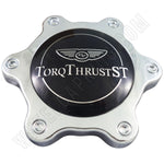 American Racing Torq Thrust Chrome / Black Custom Wheel Center Caps # F109-22 / 4104100071 (4 CAPS) - Wheelcapking