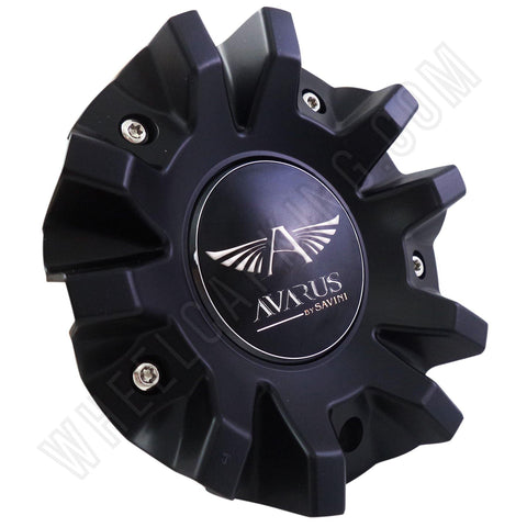 Avarus # MS-CAP-Z216 / Z215 / AV-3 Flat Black Custom Wheel Center Cap (4 CAPS) - Wheelcapking
