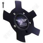 Avarus # MS-CAP-Z214 Flat Black Custom Wheel Center Cap (1 CAP) - Wheelcapking