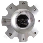 Avarus Wheels Metal / Silver Custom Wheel Center Caps # MS-CAP-Z216 W/ BOLTS (SET OF 1) - Wheelcapking