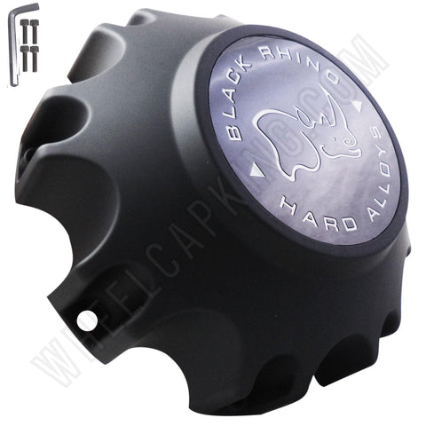 Black Rhino M-791 Wheel Center Cap Flat Black (4 CAPS) - Wheelcapking