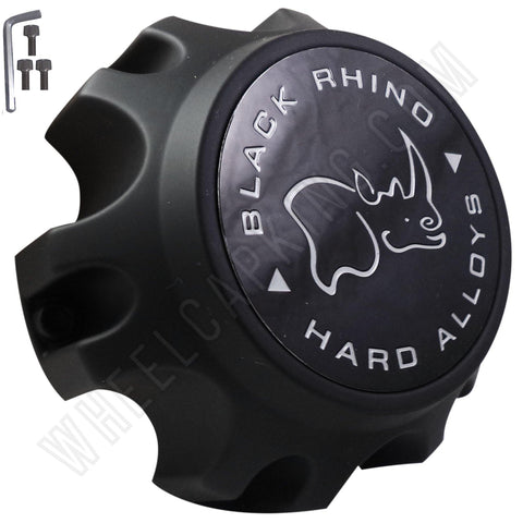 Black Rhino Wheels Flat Black Custom Wheel Center Caps Set of 4 # CAP M-790 - Wheelcapking