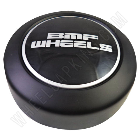 BMF Wheels Center Caps Flat Black Shorty- Fits All 8 Lug (1 Cap) BMF Logo - Wheelcapking