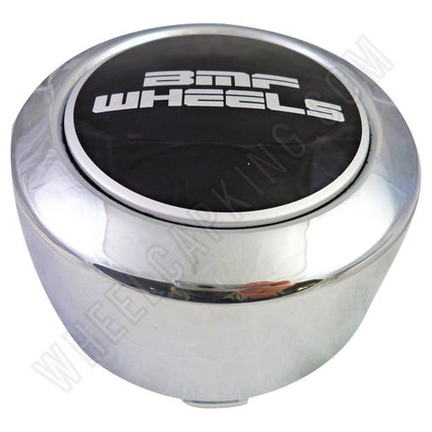BMF Wheels Center Caps Chrome TALL - Fits All 8 Lug (1 Cap) BMF Logo - Wheelcapking