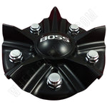 Boss Motorsports Wheels Matte Black Custom Wheel Center Caps # 3314 AEWC / 3314 08 / 3314-08 (4 CAPS) - Wheelcapking