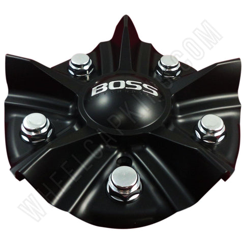 Boss Motorsports Wheels Matte Black Custom Wheel Center Caps # 3314 AEWC / 3314 08 / 3314-08 (1 CAP) - Wheelcapking