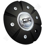 Double G # 504H174-1 Flat Black & Chrome Custom Wheel Center Cap (1 CAP) - Wheelcapking