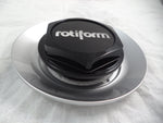 Rotiform Wheels Silver & Gloss Black Custom Wheel Center Caps # 36390-02 (4 CAPS) - Wheelcapking