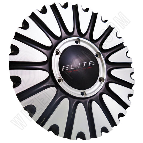 Elite # CAP M-796 Chrome / Black Custom Wheel Center Cap (1 CAP) - Wheelcapking