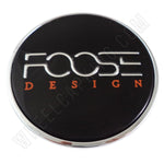 Foose Wheels Chrome / Black Custom Wheel Center Cap # 1001-41 / 1002-52 (4 CAPS) - Wheelcapking