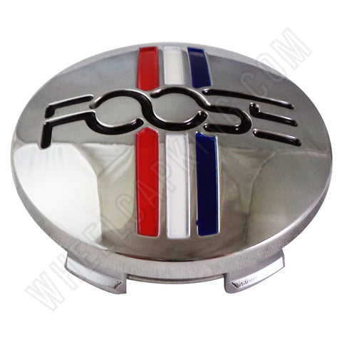 Foose Wheels Chrome Custom Wheel Center Cap # 1003-41 / M-858 (4 CAPS) - Wheelcapking