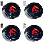 Fuel Offroad Wheels Gloss Black / Red Logo Custom Wheel Center Cap # 1003-42GBQ (4 CAPS)