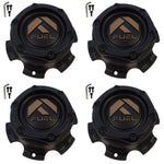 Fuel Wheel Flat Black Bronze Center Cap # 1004-27MBZ / 1004-26 (4 CAPS) NEW+BOLTS - Wheelcapking