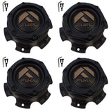 Fuel Wheel Flat Black Bronze Center Cap # 1004-27MBZ / 1004-26 (4 CAPS) NEW+BOLTS - Wheelcapking