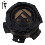 Fuel Wheel Flat Black Bronze Center Cap # 1004-27MBZ / 1004-26 (4 CAPS) NEW+BOLTS - Wheelcapking