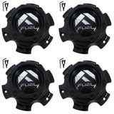 Fuel Wheels Gloss Black Center Cap # 1004-37GB / 1004-36 (4 CAPS) 6x135 6x5.5 - Wheelcapking