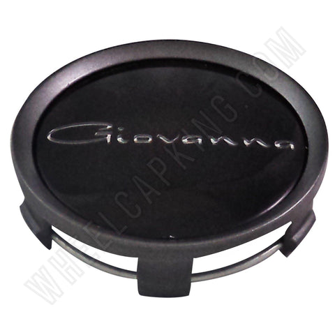 Giovanna Wheels Silver / Gloss Black Custom Wheel Center Cap # 998K75 / S709-29 (4 CAPS) - Wheelcapking
