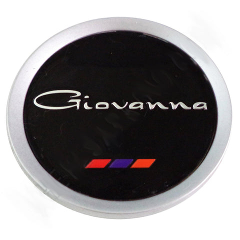 Giovanna Gloss Black / Silver Custom Wheel Center Cap # 998K75 / S709-29 (1 CAP)