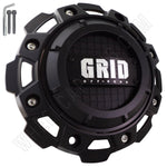 GRID Wheels Flat Black Custom Center Cap Caps Set of 1 # GD-8-CAP, C8046L213 - Wheelcapking