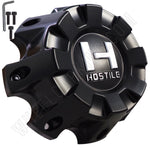 Hostile Wheels Satin Black Custom Center Cap # HC-8001 / HC-8001B (1 Cap)