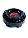 Fuel Wheels Gloss Black / Red Logo Center Cap # 1004-68GBQ (1 CAP) 5 / 6 LUG