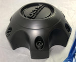 Ultra Motorsports Wheels Flat Black / Gloss Logo Wheel Center Cap # 89-9764SBB (1 CAP) - Wheelcapking