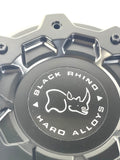 Black Rhino ABRAMS Matte Black Wheel Center Cap PSC014BLA / LG1808-04 (4 CAPS)
