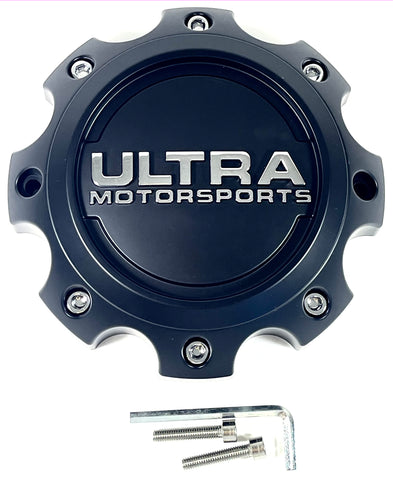 Ultra Motorsports Wheels Flat Black Custom Wheel Center Caps # 89-9779 (1 CAP)