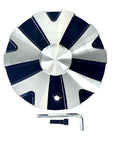 Strada Wheels Gloss Black / Silver Custom Wheel Center Cap # PD-CAPSX-P5193 (1 CAP)