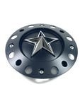 KMC XD 775 Rockstar Matte Black Wheel Center Hub Cap 8 3/8" OD 1001775B Short (4 CAPS)