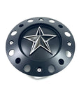 KMC XD 775 Rockstar Matte Black Wheel Center Hub Cap 8 3/8" OD 1001775B Short (4 CAPS)