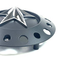 KMC XD 775 Rockstar Matte Black Wheel Center Hub Cap 8 3/8" OD 1001775B Short (4 CAPS)