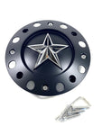 KMC XD 775 Rockstar Matte Black Wheel Center Hub Cap 8 3/8" OD 1001775B Short (4 CAPS)