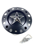 KMC XD 775 Rockstar Matte Black Wheel Center Hub Cap 8 3/8" OD 1001775B Short (4 CAPS)