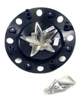 KMC XD 775 Rockstar Matte Black Wheel Center Hub Cap 8 3/8" OD 1001775B Short (4 CAPS)