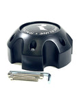 Raceline Wheels Flat Black Custom Wheel Center Caps # PD-CAPSX-P981-6H2 / 311163 (4 CAPS) 6 LUG