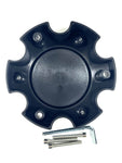 Raceline Wheels Flat Black Custom Wheel Center Caps # PD-CAPSX-P981-6H2 / 311163 (4 CAPS) 6 LUG