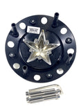 KMC XD 775 ROCKSTARR Alloy Wheels Flat Black Custom Wheel Center Cap # 1000775B (4 CAPS) TALL